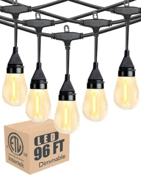 Lstm-st38-n Lightdot 96ft Outdoor Led Patio Lights Etl Listed String With Shatte