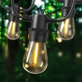Yxpc-o150.6-3 Lightnum S14 Led Outdoor String Lights 50ft Patio With 15 Shatterproof Vi