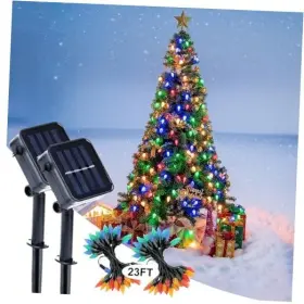 002-solar Linhai Yuanwei Leisure Products Co. Ltd Solar String Lights Outdoor Waterproof 2 Packs 50 Led Powered