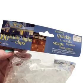 0430 Lites Up 300 Icicle Light Clips New In Package Gary Prod Vintage 2000 Holiday Christmas