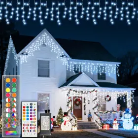 B0f2mmmskp Lithome 58ft Color Changing Icicle Lights 35 Colors Christmas Outdoor Decor