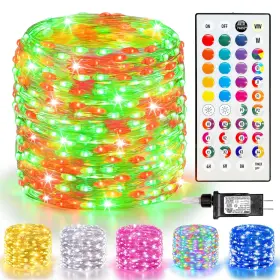 B0f93x5d1g Lithome 300led 99ft Christmas Led Fairy Lights Plug In Color Changing