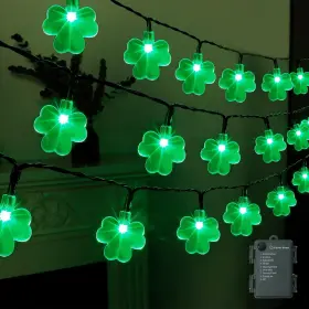 B09ms57x6t Ljlnion 50 Led 16ft St. Patricks Day Shamrock String Lights Outdoor 8 Modes Tim