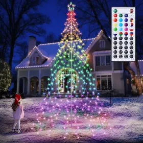 Lomotech 100956372012 Rgb Color Changing Christmas Tree Lights - 10ft 404 Led With 7.08 Inch