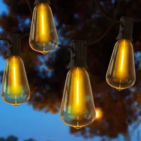 St38-104 Lotelu 104ft Led Outdoor String Lights Patio With 54 Shatterproof St38 Vintag