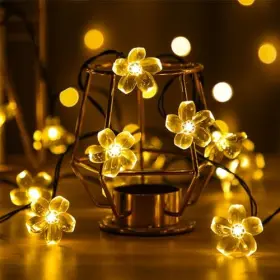 L-yhd-usbbg-warm-10m100led Louck Decorative Flower String Lights Indoor Outdoor Bedroom Decorations Warm White