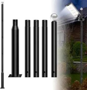 Loyoele 739804216934 16.5ft Solar Street Light Pole For Parking Lots Courtyards Streets Backyar