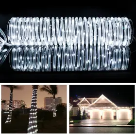 Lte 704298036573 33 Ft Solar Led Rope Lights Waterproof 100