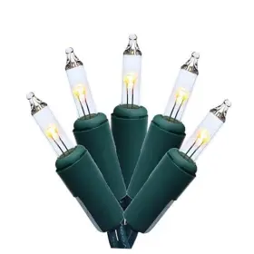 Lso100 Lucky Star Lights 100 Clear Warm Led Christmas Commercial Grade Green Wire String White