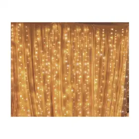 Lukyamzn 744110523447 300-light Led 9.8 Ft. Indoor/outdoor Plug-in Integrated Hanging Curtain Fair