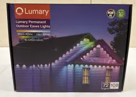L-po72e1 Lumary Rgbai Permanent Outdoor Lights 72 108ft
