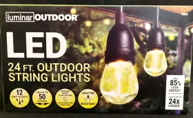 56869 Luminar Outdoor Led 24ft. String Lights Brand New In Box 56869 Luminar Outdoor Led 24ft. String Lights Brand New In Box