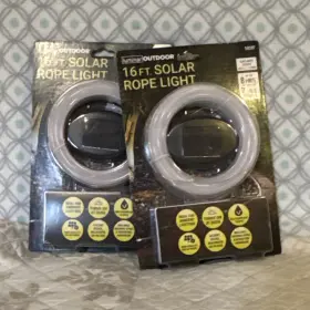58097 Luminar Outdoor 16 Ft Solar Led Rope Light Clear Weather Resistant