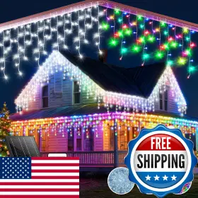 B0fj8nz9cj Lumry Go Solar Icicle Lights 25 5m 800 Led Christmas Outdoor Waterproof String L