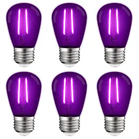 B0bcj298k4 Luxrite S14 Edison Led Purple Light Bulbs 0.5w Outdoor String Lights E26