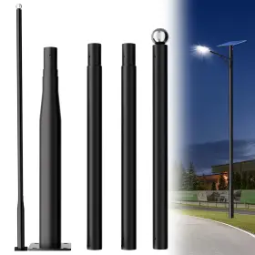 Luzhongbao 717687805223 Street Light Pole 13ft Adjustable Outdoor For Garden Yard Drive