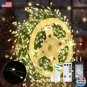 B0f8hmsqxs Lycklig 65ft 1000 Led Warm White Christmas Fairy Lights Plug-in With Timer