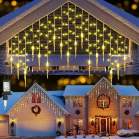 B08xwjyl4g Lyhope Christmas Icicle Lights 432 Led 35.4ft 8 Modes Low Voltage String