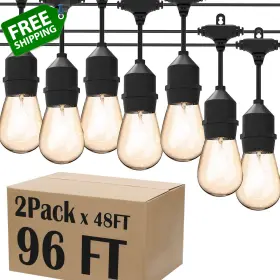 Magictec 445008628611 Led Shatterproof String Lights Commercial Grade With 15 Hanging Sockets