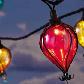 Ms10-304-001-26 Mainstays Good Multi-color Balloon Shape Plastic Led Tear Drop Outdoor String Lights