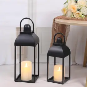 Sr-fd-602 Matahum Lanterns Decorative Outdoor Indoor Black Metal 17ftft 13ftft Set