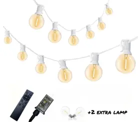 Meidaoduo 717373932844 Outdoor String Lights Waterproof Patio Led 50ft G40 Globe With 52