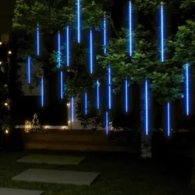Meteor Light Set 720286433829 Of 20 Blue Plastic 19.7 In Tubes