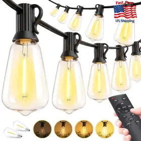 B0dchhbjm6 Mgvih Outdoor Lights String Patio Outside - 100ft 30m Led Waterproof Light Hanging L