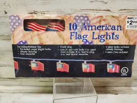1002756 Midwestern Home Products V#1002756 New Sealed Patriotic American Flag Plastic String Lights Set Of 10 Vintage 1002756 Midwestern Home Products V#1002756 New Sealed Patriotic American Flag Plastic String Lights Set Of 10 Vintage