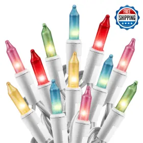 B09jsd7277 Minetom Easter Decorations Mini String Lights - 26.5ft 100 Led Multi-color On White Wire