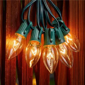 B0ddtmmntb Minetom C9 Clear Christmas String Lights 100ft 100 Bulbs Bright Warm Outdoor