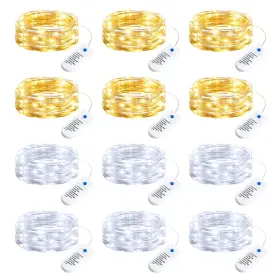 B0fh2dvc4r Minetom 12 Pack Fairy Lights Battery Operated 8 Modes Timer 7ft