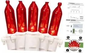 2s3rie-3 Ming Chuan Industrial Co Ml-100/2s3rie-3 100 Red Led Christmas Lights On White Wire Ul Approved For Indoor And