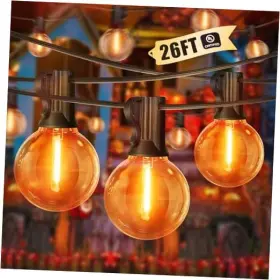 Myhoc9-025 Ming Yung Hung Material Of Lights Co Ltd 0.6 -#2 Patriotic String 25ft C9 25 Led Vintage Christmas Red White Blue