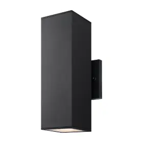 B0cm3fh85v Mirrea Modern Outdoor Porch Patio Light - 2-light Aluminum Rectangular Wall Scon