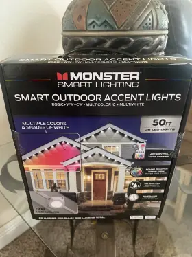 Monster 805106896911 Smart Permanent Outdoor Lights 50ft 36 Led Eaves Rgb Ic Ww