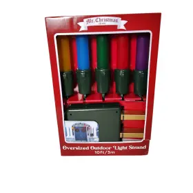 Mr. Christmas 051053124335 Oversized Outdoor Light Strand 10ft Cord