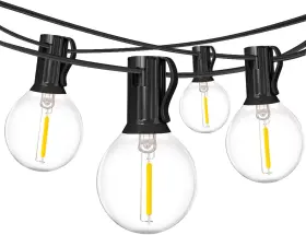 Muasdae 313098672692 18ft Outdoor Patio String Lights Ul Listed Commercial Light With 10 1 Pla