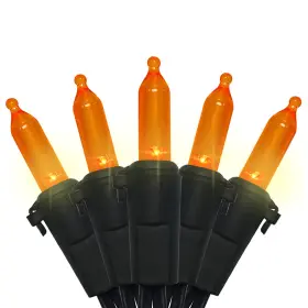 B0d2mk6njn Multi-sparking Orange Halloween Led String Lights - 2 Pack 100 Count Connectable Ul Certifie