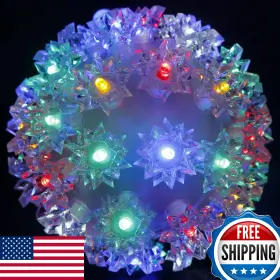B0dcnrfjk6 Multi-sparking Christmas Lighted Ball 7 Inch Outdoor Hanging Sphere Lights Orb 100 Led Multicolor S