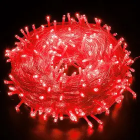Ip44 Mupoo 680358259871 String Lights 30m 300 Red Leds 8 Lighting Modes Water Resistant