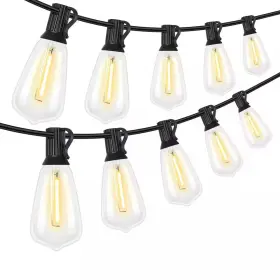 .n/a 744759225641 100 Ft. Outdoor String Lights With 52 Shatterproof Edison Bulbs Dimmable Vintag