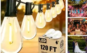 Nanchang Caihao Trading Co. Ltd. 121838797143 Outdoor String Lights Ultra Long Waterproof 30 2 Shatterproof Bulbs Led 120ft