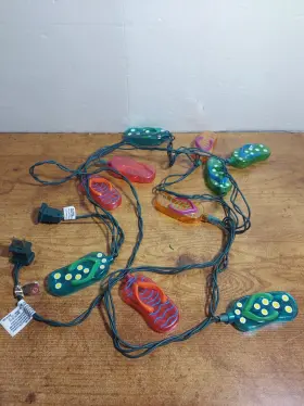 75006 Nantucket Set Of 10 Multi-color Flip Flops Summer Garden Patio String Lights
