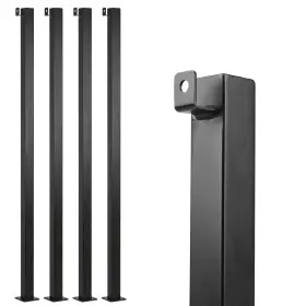 Naturein 791137493031 4 Pack String Light Poles Ft Outdoor Metal Thickened Posts For