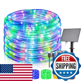 B0fcs3ftcj Nazuwke 66ft Solar Rope Lights Outdoor Waterproof 18 Colors Changing 200 Led St