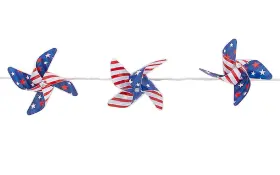 As-ada-06023 Ne-as Patriotic Pinwheels String Lights 9-ft Battery-powered July 4th Party Decor #023
