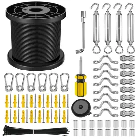 Dds164ftak Nereus String Light Hanging Kit With 164 Ft Vinyl Coated 304 Stainless Steel Cable