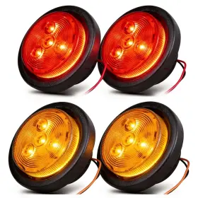17tktl101f4 New Sun Ultimate 4 Pack 2.5 Inch Led Trailer Marker Lights Amber And Red Water