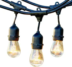 Newhouse 726843010401 Outdoor String Lights Hanging Sockets Weatherproof 10 Bulbs 25 Ft